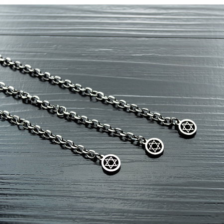 Lant inox argintiu 4,5 mm x 65+5 cm [2]