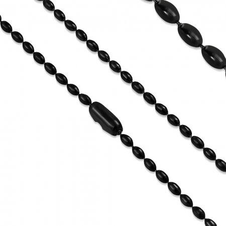Lant inox army, militar, 2 mm si 60 cm cu bilute ovale [0]