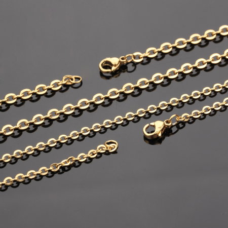 Lant inox auriu cu zale ovale 2.2 mm x 50 cm [3]