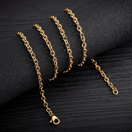 Lant inox auriu 3 mm x 60 cm [5]