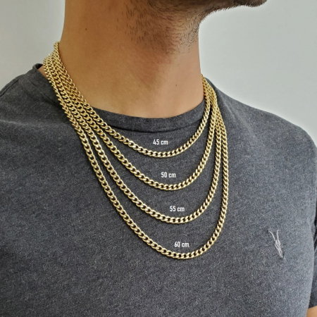 Lant inox cubanez auriu de 5 mm [4]