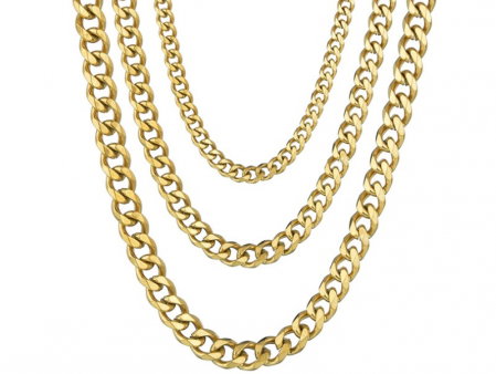 Lant inox cubanez auriu de 5 mm [12]