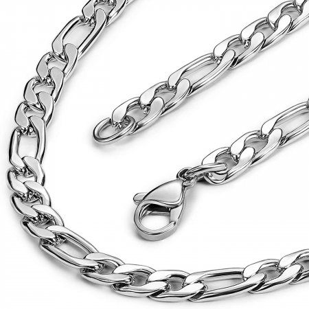 Lant inox Figaro argintiu de 7,5 mm [11]