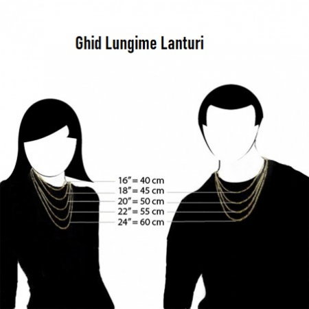 Lant inox militar cu bilute army auriu 60 cm si 2,4 mm grosime [1]