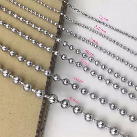 Lant inox militar cu bilute army 60 cm si 5 mm grosime [6]