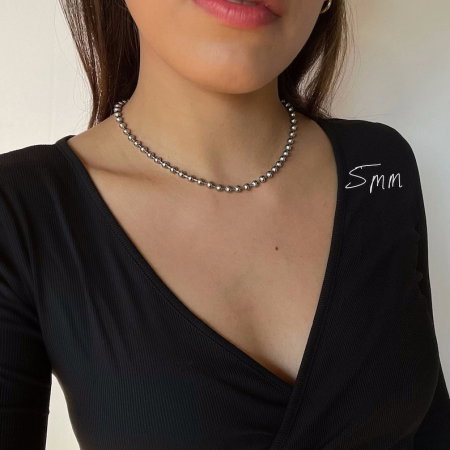 Lant inox militar cu bilute army 60 cm si 5 mm grosime [1]