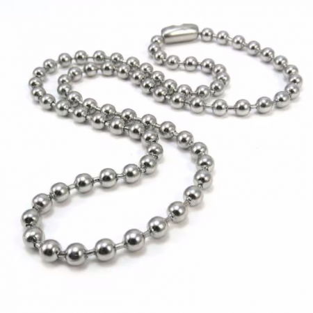 Lant inox militar cu bilute army 60 cm si 5 mm grosime