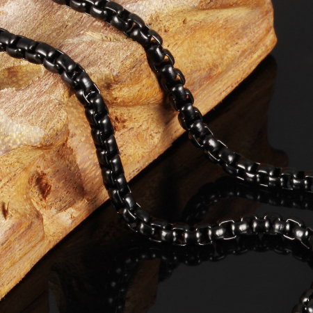 Lant inox negru 3 mm x 55 cm [1]