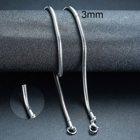 Lant inox sarpe 3 mm, 60 cm [1]