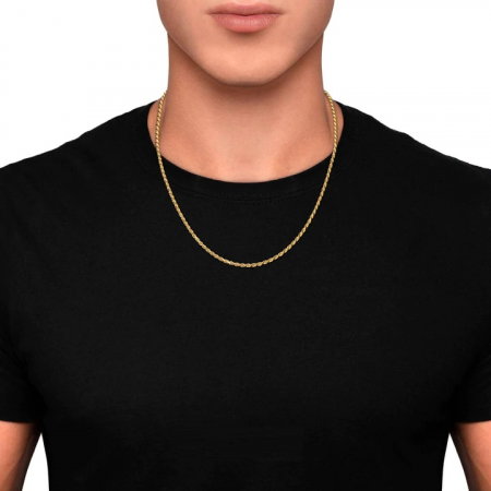 Lant inox auriu tip franghie de 3 mm [5]