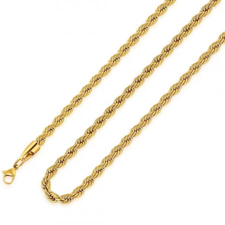 Lant inox auriu tip franghie de 3 mm [1]