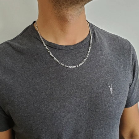 Lant inox Figaro argintiu de 3,5 mm [2]