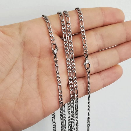 Lant inox Figaro argintiu de 3,5 mm [3]