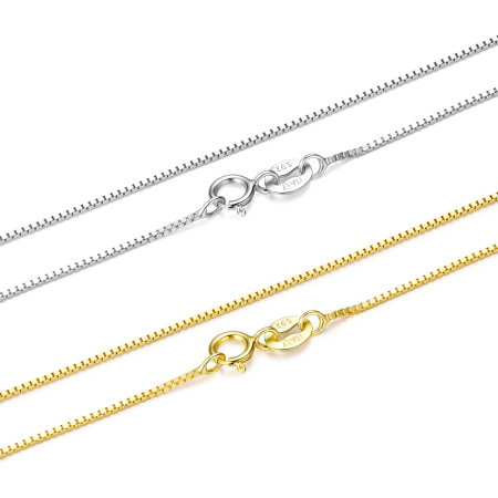 Lantisor argint placat cu aur model cubic [15]