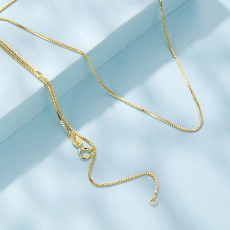 Lantisor argint placat cu aur model cubic [3]