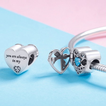 Medalion argint inima cu piatra mistica [3]