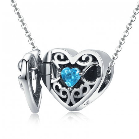 Medalion argint inima cu piatra mistica [5]