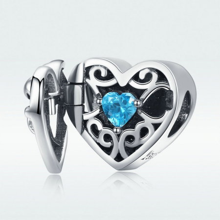 Medalion argint inima cu piatra mistica [6]