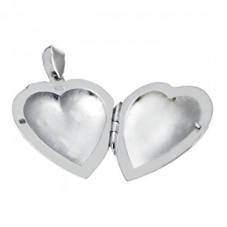 Medalion inima din argint 925 cu deschidere [0]