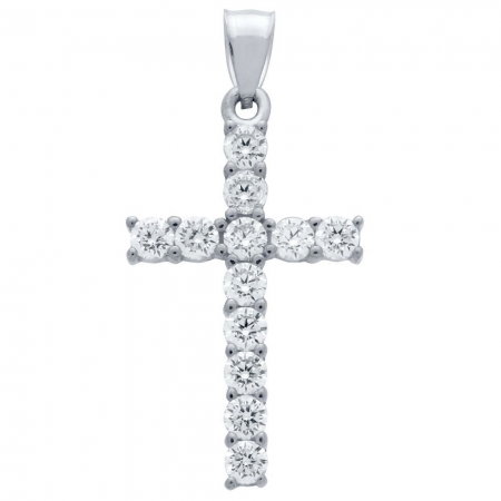 Pandant argint 925 rodiat in forma de cruce PSX0622 [0]