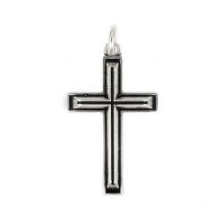 Pandant argint 925 in forma de cruce aspect vintage PSX0212 [0]
