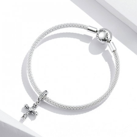 Pandantiv argint cruce cu zirconiu [1]