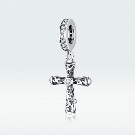 Pandantiv argint cruce cu zirconiu [4]