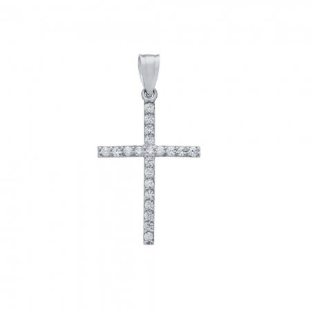 Pandantiv argint 925 rodiat cruce cu zirconii PSX0623 [2]