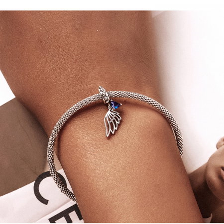 Pandantiv argint aripa de inger cu inimioara [5]