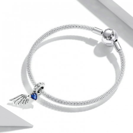 Pandantiv argint aripa de inger cu inimioara [2]