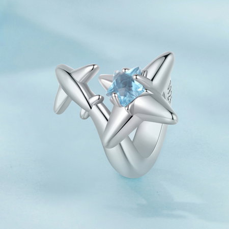 Pandantiv argint Avion si Stea [2]