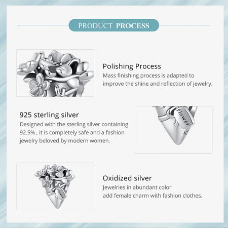 Pandantiv argint Buchet de Flori [8]