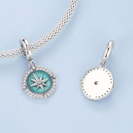 Pandantiv argint busola cu Zirconia [4]