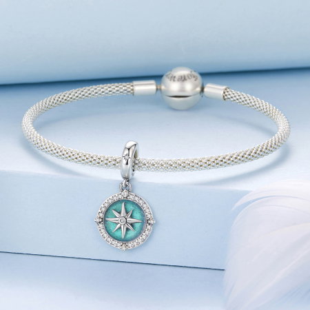 Pandantiv argint busola cu Zirconia [2]