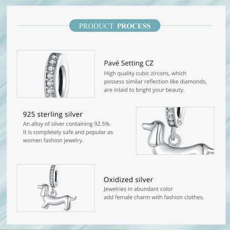 Pandantiv argint catel Teckel [9]