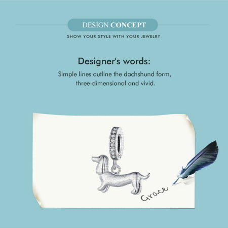 Pandantiv argint catel Teckel [12]