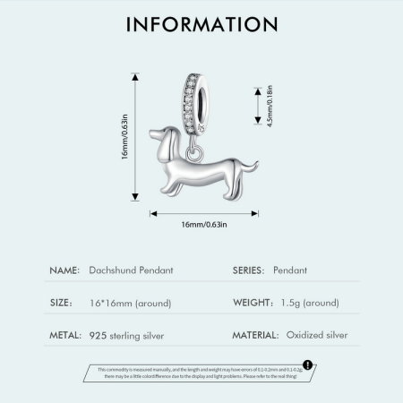 Pandantiv argint catel Teckel [8]