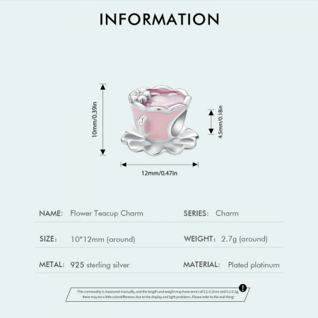 Pandantiv argint ceasca de ceai floral [9]