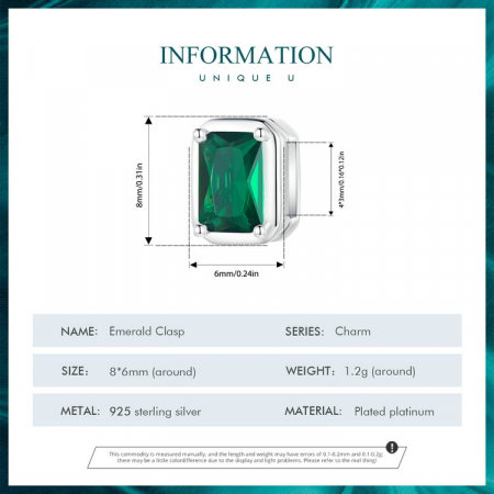 Pandantiv argint clip de smarald [6]