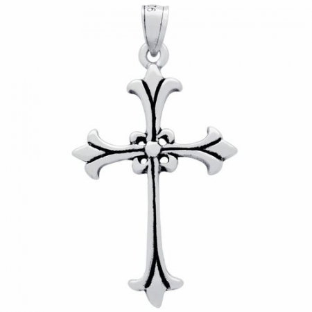 Pandantiv argint cruce Fleur de Lis - PSX0702 [1]