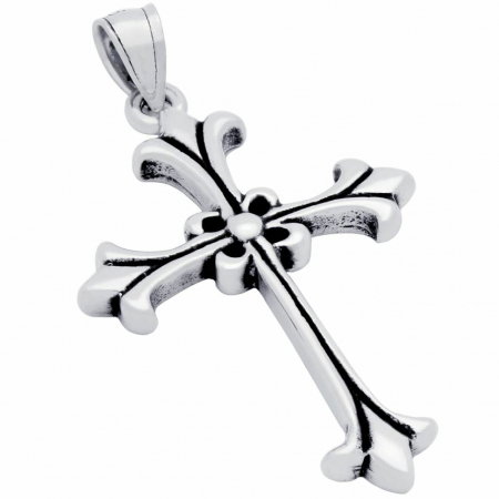 Pandantiv argint cruce Fleur de Lis - PSX0702 [0]