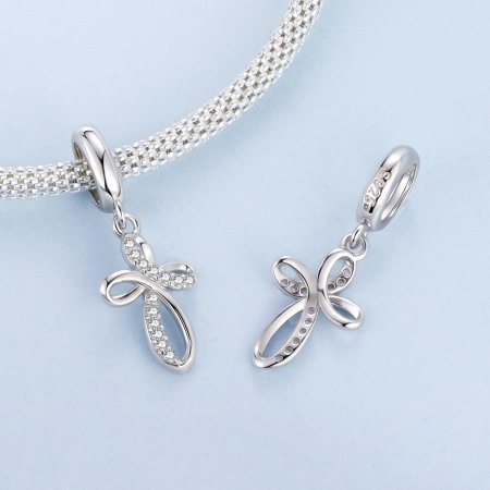 Pandantiv argint cruce cu Zirconia [6]