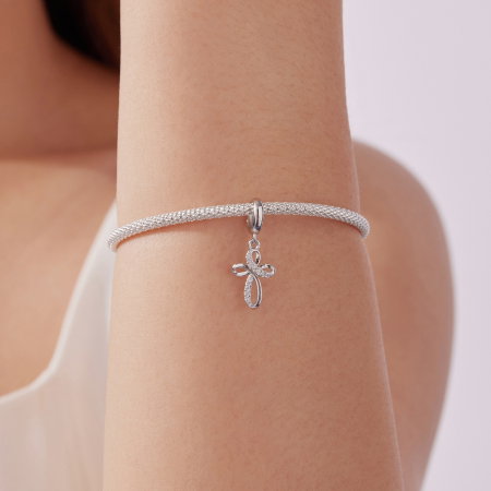 Pandantiv argint cruce cu Zirconia [1]