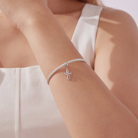 Pandantiv argint cruce cu Zirconia [7]