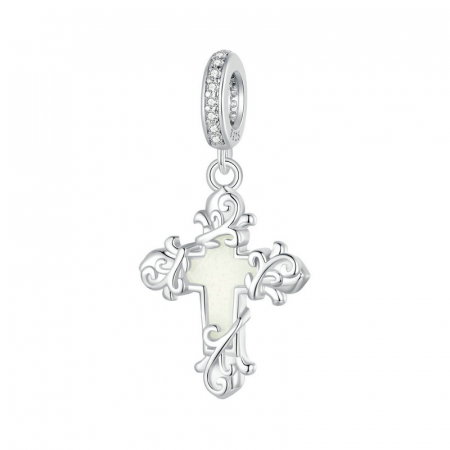 Pandantiv argint  cruce luminoasa