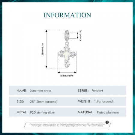Pandantiv argint  cruce luminoasa [15]