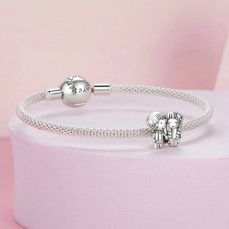 Pandantiv argint cu baietel si fetita [5]