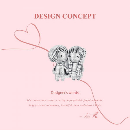 Pandantiv argint cu baietel si fetita [8]