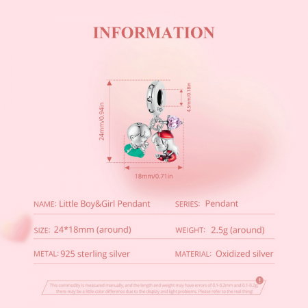 Pandantiv argint cu baietel si fetita [5]