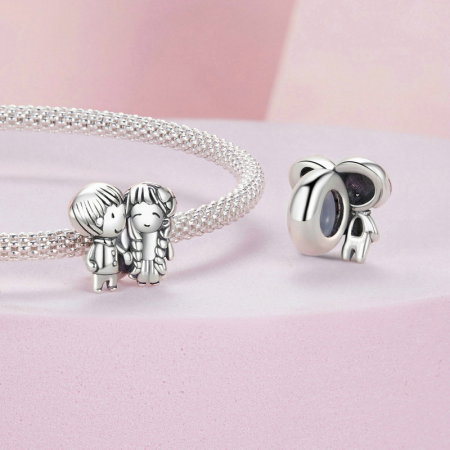 Pandantiv argint cu baietel si fetita [4]